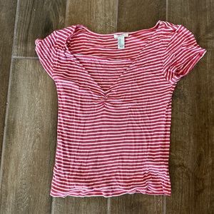 Stripped ribbed t shirt